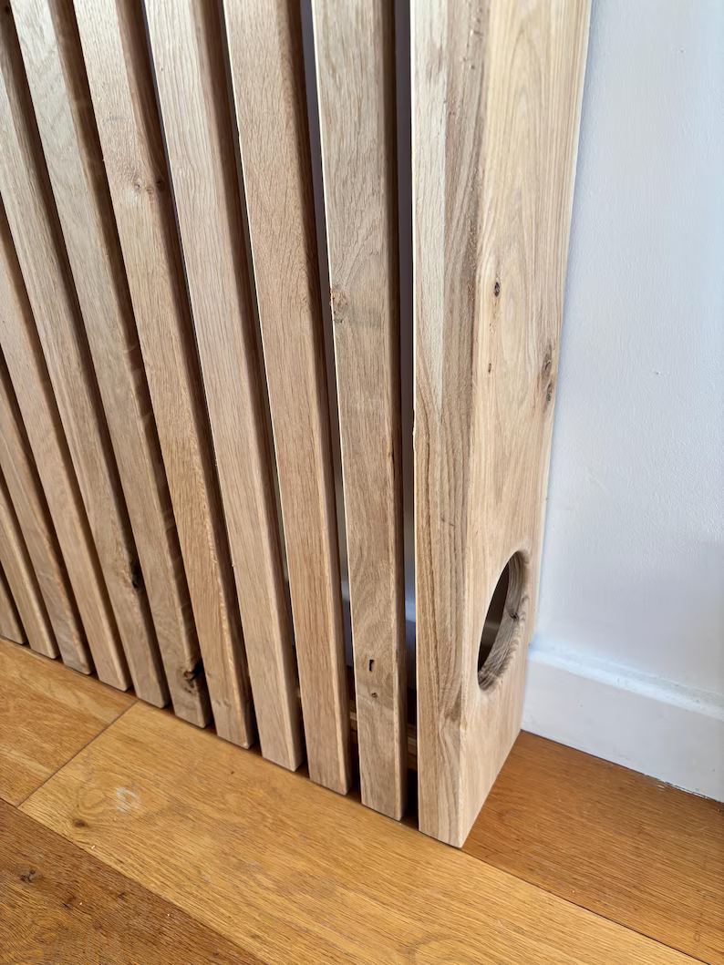 Solid Oak Vertical Radiator Cover